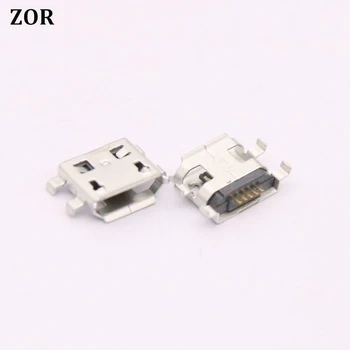 

100pcs/lot Micro usb charging connector 5pin 4SMT Foot for Blackberry/Lenovo/OPPO/ZTE V880 U880 N880S N760 Huawei C8650 Y220