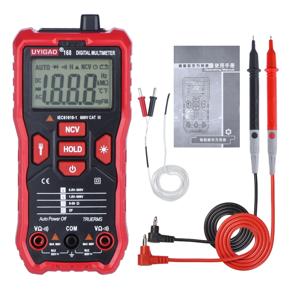 Household Digital Multimeter 1999 Counts High Speed Auto Range Tester Intelligent NCV True RMS Temperature Universal Multimetro
Household Digital Multimeter 1999 Counts High Speed Auto Range Tester Intelligent NCV True RMS Temperature Universal Multimetro