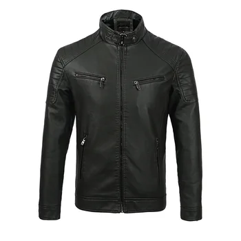 Enjason| A Tough Guy Leather Clothing Male Man Solid Color Increase Down Loose Coat Leather Jacket Will Code Locomotive Serve 
Enjason| A Tough Guy Leather Clothing Male Man Solid Color Increase Down Loose Coat Leather Jacket Will Code Locomotive Serve