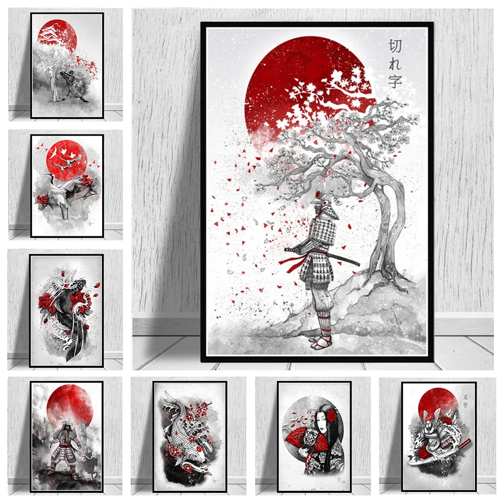 Фото Картина с постером Куадрос горячая Распродажа японские чернила дзен бонса
