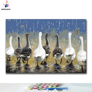DIY Coloring paint by numbers Walking duck paintings by numbers with kits 40x50 framed
DIY Coloring paint by numbers Walking duck paintings by numbers with kits 40x50 framed