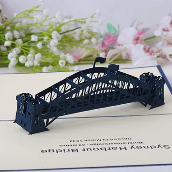 Free shipping 3D handmade paper-cut carving Sydney bridge travel building commemorative business blessing postcard greeting card
Free shipping 3D handmade paper-cut carving Sydney bridge travel building commemorative business blessing postcard greeting card