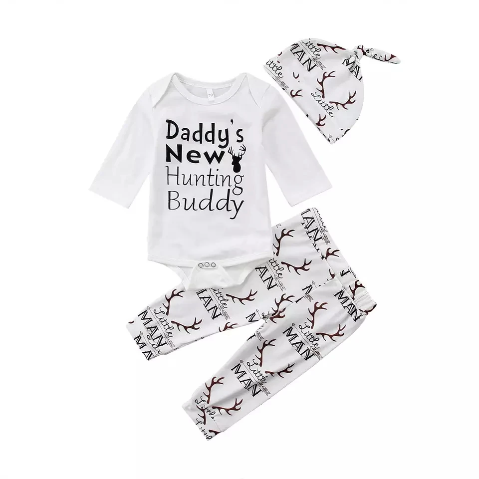 Комплект одежды из 3 предметов для новорожденных комплект 2019 года Рождественский