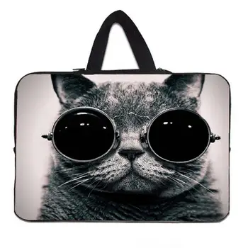 

Sunglasses Cat Laptop Sleeves Case Bag For 7.9 10 11.6 13.3 15 15.6 17.4" Netbook Neoprene Computer Carry Pouch For Macbook #X