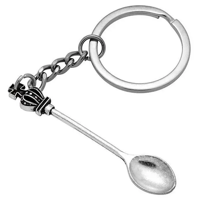 Cuchara de té Mini corona de reina Rey Collar De Plata Cadena Larga tabaco Vintage 30/" Nuevo
