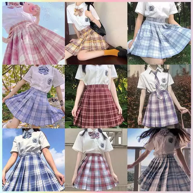 Girl's Summer High Waist Pleated Plaid Skirts Women Dress For JK School Uniform Students Clothes 
Girl's Summer High Waist Pleated Plaid Skirts Women Dress For JK School Uniform Students Clothes