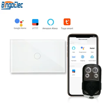 Bingoelec US Standard 1 Gang 1 Way Touch Wall Switch Smart WIFI Light Switch RF 433 Wireless Control By Controller And Tuya APP
Bingoelec US Standard 1 Gang 1 Way Touch Wall Switch Smart WIFI Light Switch RF 433 Wireless Control By Controller And Tuya APP