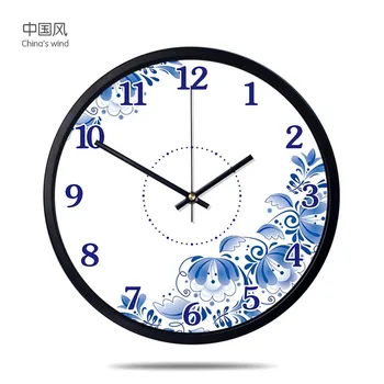 Mute Printed Metal Watch Chinese Blue and White Porcelain Pastoral Modern Living Room Bedroom Hanging Clock Chinese Style One
Mute Printed Metal Watch Chinese Blue and White Porcelain Pastoral Modern Living Room Bedroom Hanging Clock Chinese Style One