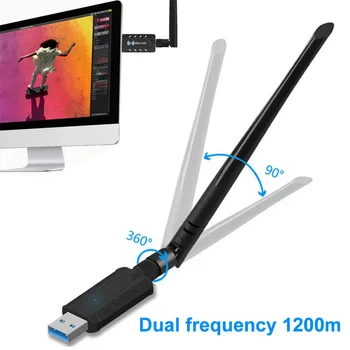 Flexible Dual Band Office Fast Speed Anti Interference Wifi Adapter 802.11 Network 1200Mbps Mini Receiver 2.4GHz 5GHz USB3.0
Flexible Dual Band Office Fast Speed Anti Interference Wifi Adapter 802.11 Network 1200Mbps Mini Receiver 2.4GHz 5GHz USB3.0