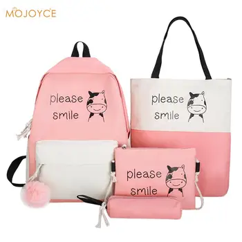 4pcs Fashion Hit Color Women Backpack Canvas Shoulder Messenger Pen Bag Set
4pcs Fashion Hit Color Women Backpack Canvas Shoulder Messenger Pen Bag Set