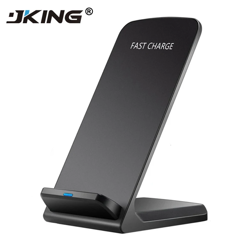 

JKING 10W QI Wireless Charger Quick Charge 2.0 Fast Charging for iPhone 8 10 X Samsung S6 S7 S8 2-Coils Stand 5V/2A & 9V/1.67A