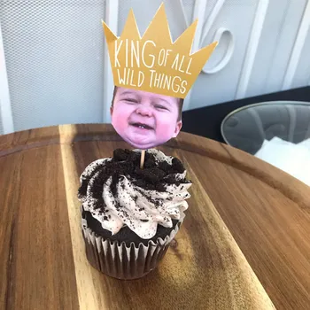 Custom photo Where the Wild Things Are Cupcake Toppers, Queen or King of all the Wild Things, Face Cupcake Toppers food picks
Custom photo Where the Wild Things Are Cupcake Toppers, Queen or King of all the Wild Things, Face Cupcake Toppers food picks