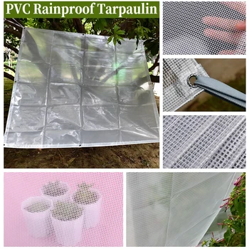 반투명 PVC 방수 타포린 테라스 발코니 꽃 식물 천막 온실 방진 방수 천 자동차 트럭 Canopys