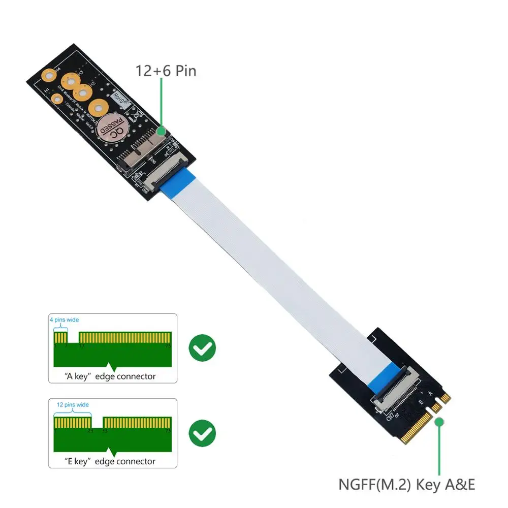 BCM94360CD/BCM94360CS2/BCM943224PCIEBT2 Card To M.2 Key A/E Cable For Mac OS and and HackintoshÂ
BCM94360CD/BCM94360CS2/BCM943224PCIEBT2 Card To M.2 Key A/E Cable For Mac OS and and HackintoshÂ