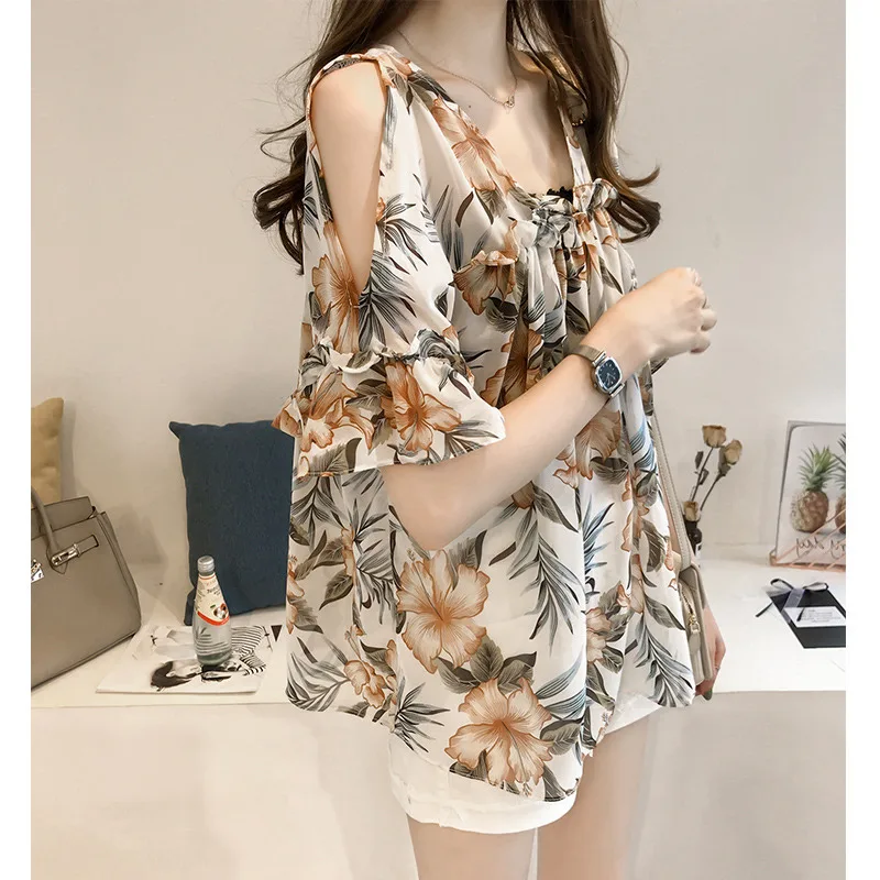 New 2019 Sexy Women Print Chiffon Blouses Loose Hollow Out Leaky Shoulder Plus Size 4XL Streetwear Beach Holiday
New 2019 Sexy Women Print Chiffon Blouses Loose Hollow Out Leaky Shoulder Plus Size 4XL Streetwear Beach Holiday