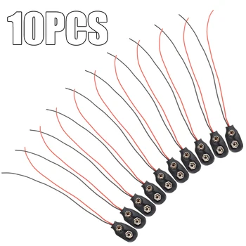 10pcs 9V Battery Snap-on Connector 9volt Battery Holder Clip With Wire Holder Cable Leads Cord
10pcs 9V Battery Snap-on Connector 9volt Battery Holder Clip With Wire Holder Cable Leads Cord