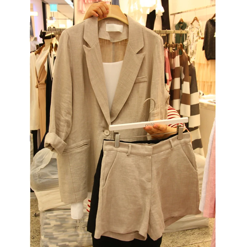 summer female Blazers suit casual suit jacket & shorts two-piece Set womens Cotton and linen shorts suit pant suits set 2 pieces
summer female Blazers suit casual suit jacket & shorts two-piece Set womens Cotton and linen shorts suit pant suits set 2 pieces