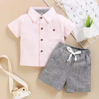 PatPat 2002 New Arrival Summer Baby Comfy Striped Print Shirt and Shorts Set with Drawstring Baby Toddler Boy Sets
PatPat 2002 New Arrival Summer Baby Comfy Striped Print Shirt and Shorts Set with Drawstring Baby Toddler Boy Sets