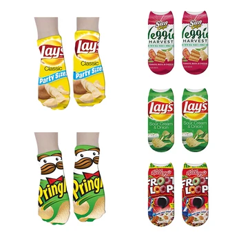 3D Printing Lady Autumn Short Socks Potato Chips Fashion Fun Street Socks Sports Elastic Soft Pure Cotton Neutral Ankle Socks
3D Printing Lady Autumn Short Socks Potato Chips Fashion Fun Street Socks Sports Elastic Soft Pure Cotton Neutral Ankle Socks