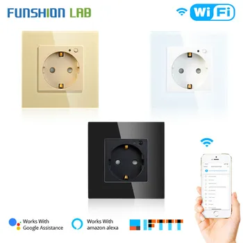 EU WiFi Smart Wall Socket 16A Outlet Glass Panel Gemany Smart Life/Tuya Remote Control Works with Amazon Echo Alexa Google Home
EU WiFi Smart Wall Socket 16A Outlet Glass Panel Gemany Smart Life/Tuya Remote Control Works with Amazon Echo Alexa Google Home