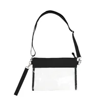 Con correa de hombro ajustable mujer bolso de mano transparente Crossbody maquillaje al aire libre bolsa de mensajero diseño clásico paquete Dropshipping(China)