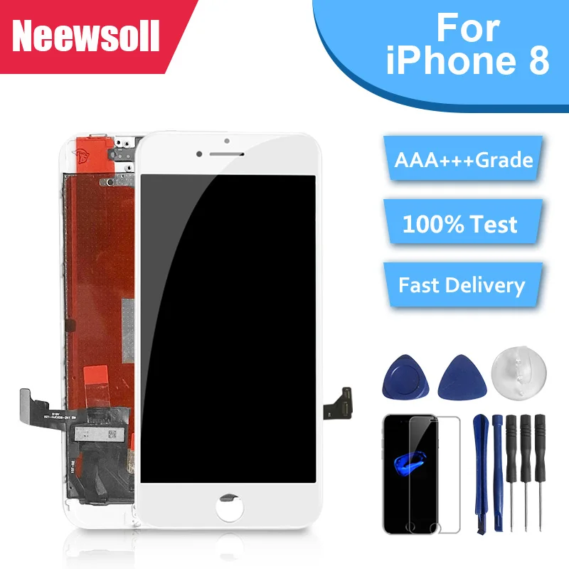 AAA+ LCD Display For iPhone 8 8Plus Touch Screen Digitizer Assembly For iPhone 5/6/7 No Dead Pixel+Tempered Glass+Tools + Gift
AAA+ LCD Display For iPhone 8 8Plus Touch Screen Digitizer Assembly For iPhone 5/6/7 No Dead Pixel+Tempered Glass+Tools + Gift