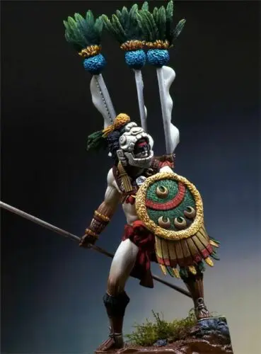 

Unassambled 1/24 75mm ancient warrior with flag 75mm (WITH BASE ) Resin figure miniature model kits Unpainted