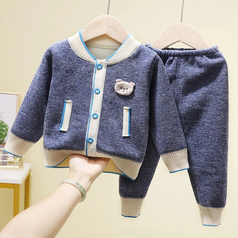 2020 New Spring Autumn Baby Boys Girls Clothing Sets 2pcs Cardigan Velvet Sweaters+Pants Boutique Knitted Baby Sets
2020 New Spring Autumn Baby Boys Girls Clothing Sets 2pcs Cardigan Velvet Sweaters+Pants Boutique Knitted Baby Sets