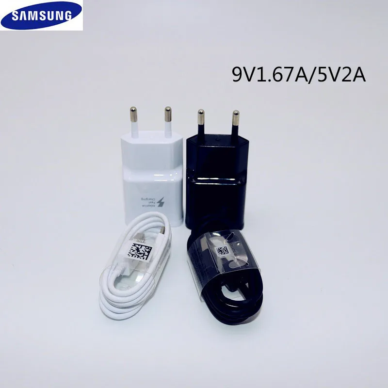 Original Samsung S10 S8 S9 plus Fast Charger 9V1.67A Quick Adapter EU Note7 8 9 S9 S8 A9s C5 C7 C9 pro 1.2/2/3M USB Type C Cable
Original Samsung S10 S8 S9 plus Fast Charger 9V1.67A Quick Adapter EU Note7 8 9 S9 S8 A9s C5 C7 C9 pro 1.2/2/3M USB Type C Cable