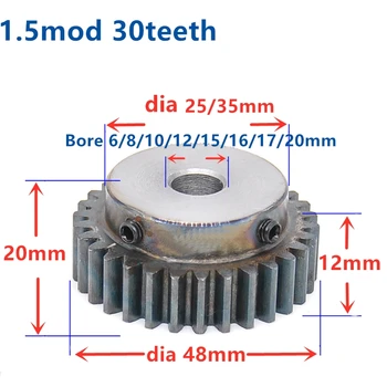 Quench Spur Gear pinion 1.5M 30T 30Teeth Mod 1.5 Width 12mm Bore 8mm Right Teeth major gear cnc gear rack transmission RC
Quench Spur Gear pinion 1.5M 30T 30Teeth Mod 1.5 Width 12mm Bore 8mm Right Teeth major gear cnc gear rack transmission RC