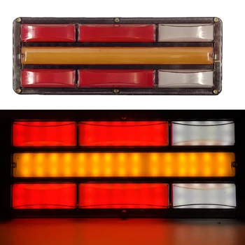 1Pair Universal Waterproof Led Rear Stop Tail Ligths for 12V/24V Heavry Truck Trailer With Water Flowing Turn Signal Lamp 33cm
1Pair Universal Waterproof Led Rear Stop Tail Ligths for 12V/24V Heavry Truck Trailer With Water Flowing Turn Signal Lamp 33cm