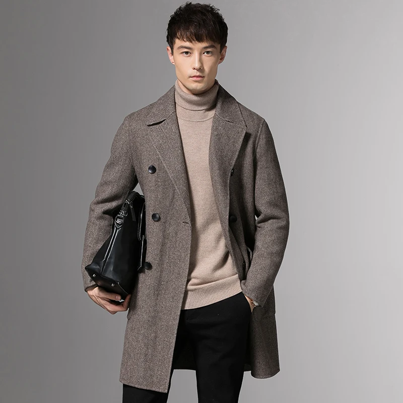 Mountainskin Men Wool Blends Long Coats 2020 Autumn Winter Solid Color Quality Men's Double Breasted Wool Jacket Clothing
Mountainskin Men Wool Blends Long Coats 2020 Autumn Winter Solid Color Quality Men's Double Breasted Wool Jacket Clothing