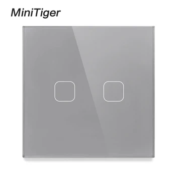 Minitiger AC220V, 2 Gang 1Way Light Wall Touch Screen Switch EU standard Touch Switch 4 Color Crystal Glass Panel Touch Switch
Minitiger AC220V, 2 Gang 1Way Light Wall Touch Screen Switch EU standard Touch Switch 4 Color Crystal Glass Panel Touch Switch