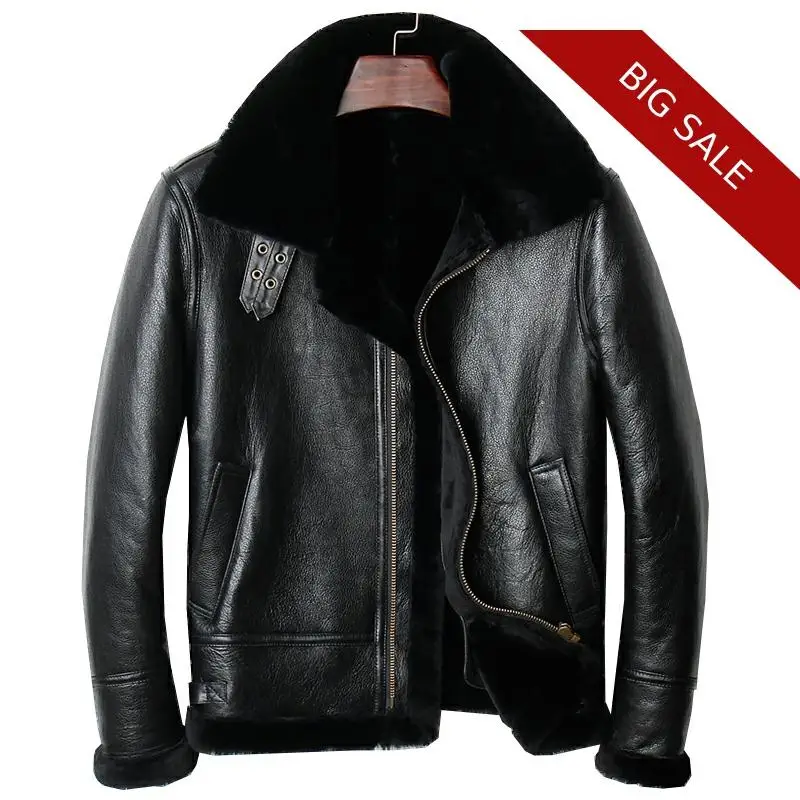 2020 Black Men Genuine B3 Bomber Pilot Shearling Coat Plus Size 4XL Russian Autumn Thick Short Aviator Leather Jacket
2020 Black Men Genuine B3 Bomber Pilot Shearling Coat Plus Size 4XL Russian Autumn Thick Short Aviator Leather Jacket