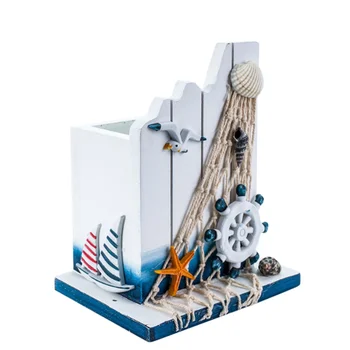 Creative Mediterranean Style Desktop Pen Pencil Holder Wooden Desk Organizer Stationery Organizer for Home Decoration Desktop Of
Creative Mediterranean Style Desktop Pen Pencil Holder Wooden Desk Organizer Stationery Organizer for Home Decoration Desktop Of