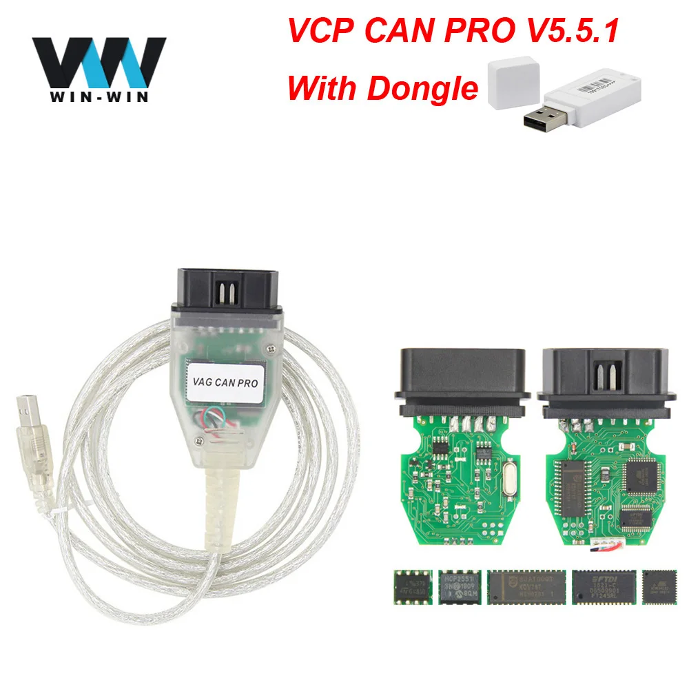 VCP VAG CAN PRO V5.5.1 K line OBD 2 OBD2 автомобильный диагностический инструмент сканер кабель