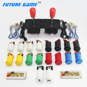 YJX 2 Players Arcade DIY Kit Zero Delay USB Encoder American Style Joystick 28mm Push Button PC Mame Raspberry pi 1 2 3
YJX 2 Players Arcade DIY Kit Zero Delay USB Encoder American Style Joystick 28mm Push Button PC Mame Raspberry pi 1 2 3