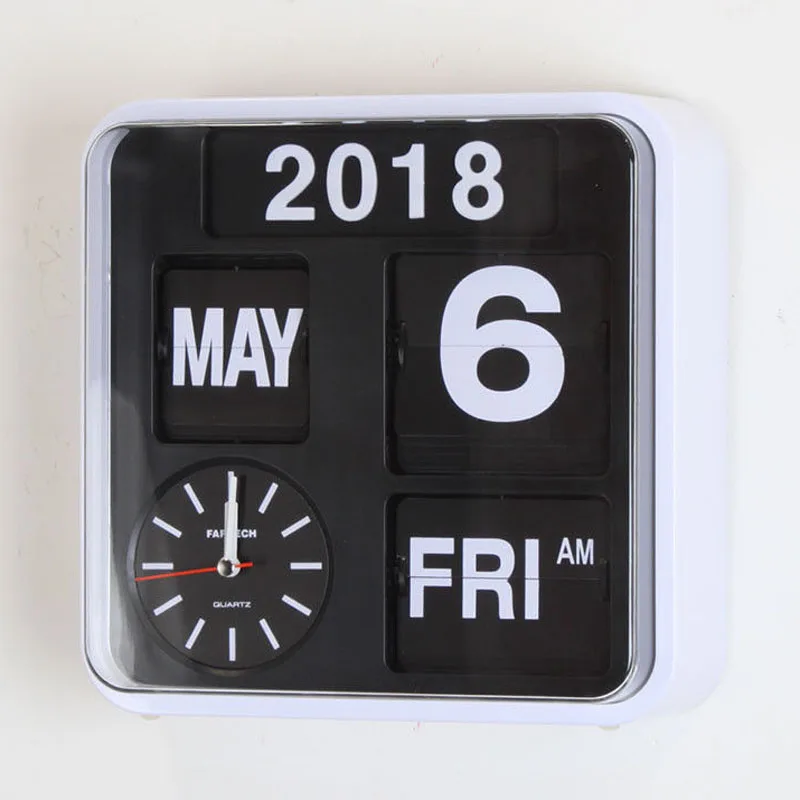 Auto Calendar Flip Clock Living Room Decoration Retro Digital Flip Clock Page Creative Luxury Wall Watch Home Decor 9 inch
Auto Calendar Flip Clock Living Room Decoration Retro Digital Flip Clock Page Creative Luxury Wall Watch Home Decor 9 inch