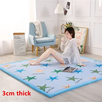 

Japanese Style Tatami Carpet Cartoon Kids Room 3D Printed Area Rugs Child Bedroom Play Carpets 3CM Thicken Home Large Floor Mats