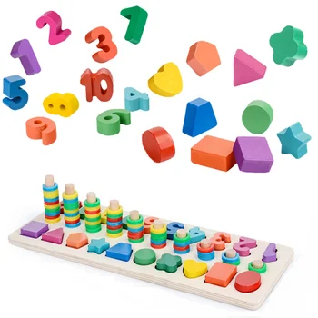Montessori Three In One Number Letter Logarithm Board Color Shape Cognition Puzzle Early Education Matching Toys
Montessori Three In One Number Letter Logarithm Board Color Shape Cognition Puzzle Early Education Matching Toys