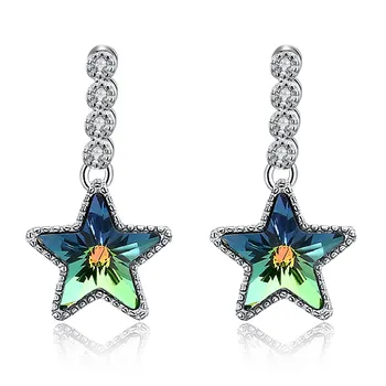 Hemiston 100% 925 Sterling Silver Korean Color Star Crystal Zircon Pattern Female Earrings Jewelry Gift For Women
Hemiston 100% 925 Sterling Silver Korean Color Star Crystal Zircon Pattern Female Earrings Jewelry Gift For Women