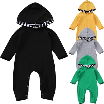 2020 Baby boy Girl clothing Black Yellow Gray Green cotton Hooded Romper Jumpsuit for Kid clothes toddler Children newborn
2020 Baby boy Girl clothing Black Yellow Gray Green cotton Hooded Romper Jumpsuit for Kid clothes toddler Children newborn