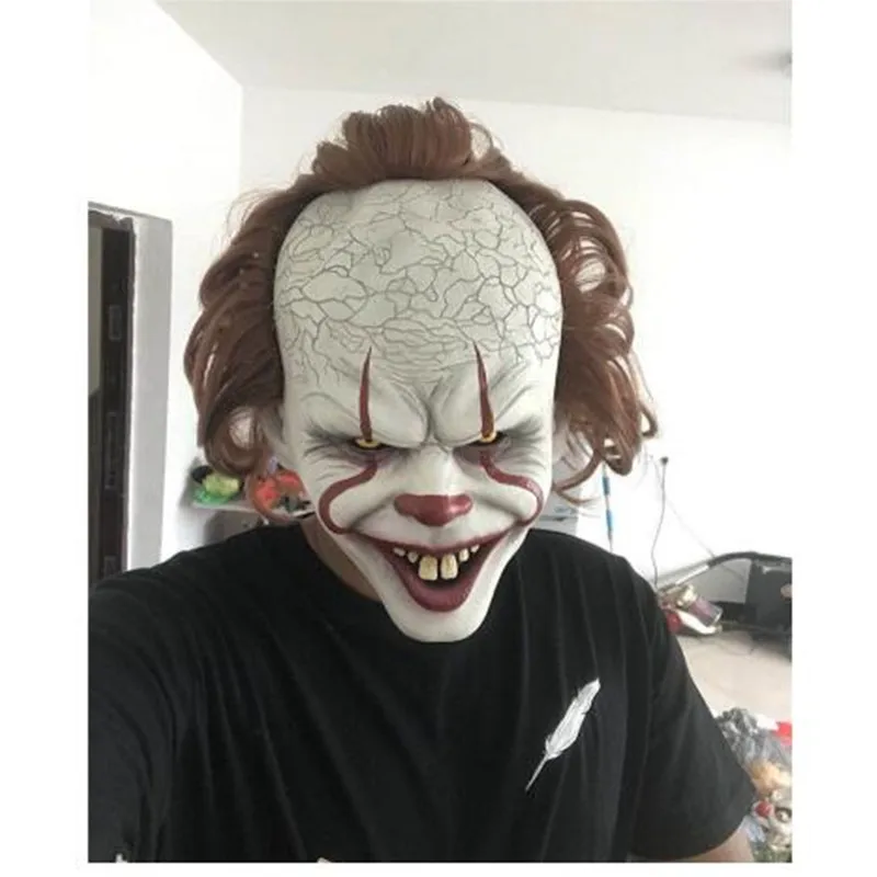 2019 Halloween Cosplay Horror Clown Joker Mask Clown Mask Stephen King's It Mask Pennywise Costume Props
2019 Halloween Cosplay Horror Clown Joker Mask Clown Mask Stephen King's It Mask Pennywise Costume Props