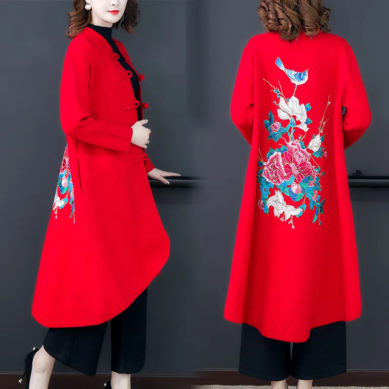 2019 Winter New Style Chinese-style Nation Wind Mao Duffle Coat Embroidered Large Size Middle-aged Women Dress Middle Long Coat
2019 Winter New Style Chinese-style Nation Wind Mao Duffle Coat Embroidered Large Size Middle-aged Women Dress Middle Long Coat