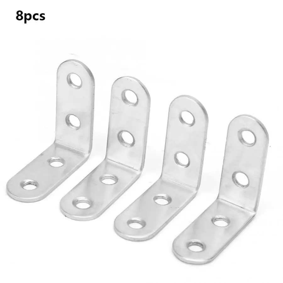 8pcs Thick Stainless Steel Corner Code Right Angle Bracket 90 Degrees Laminate Connector
8pcs Thick Stainless Steel Corner Code Right Angle Bracket 90 Degrees Laminate Connector