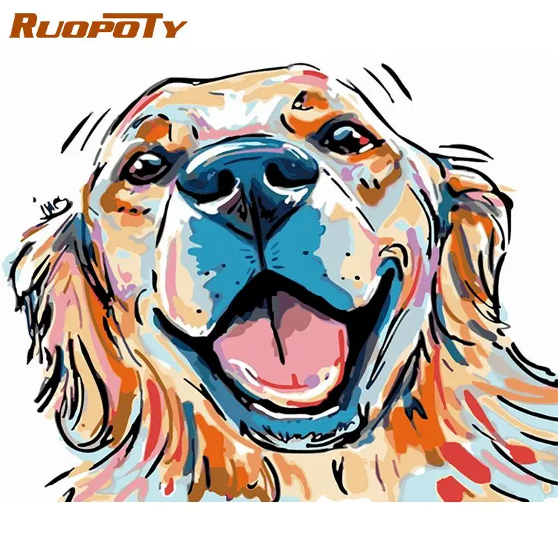 RUOPOTY Frame Painting By Numbers Dog Animals Painting DIY Digital Painted Oil Painting For Home Decoration
RUOPOTY Frame Painting By Numbers Dog Animals Painting DIY Digital Painted Oil Painting For Home Decoration