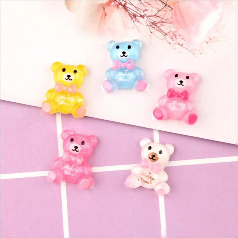 100Pcs Resin Kawaii Glitter Bear Resin Flatback Cabochon for Scrapbooking Hair Bow Center DIY Phone Decoration Parts wholesale
100Pcs Resin Kawaii Glitter Bear Resin Flatback Cabochon for Scrapbooking Hair Bow Center DIY Phone Decoration Parts wholesale