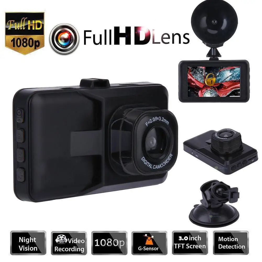 3 Inch Full HD 1080P Car Driving Recorder Vehicle Camera DVR EDR Dashcam With Motion Detection Night Vision G Sensor
3 Inch Full HD 1080P Car Driving Recorder Vehicle Camera DVR EDR Dashcam With Motion Detection Night Vision G Sensor