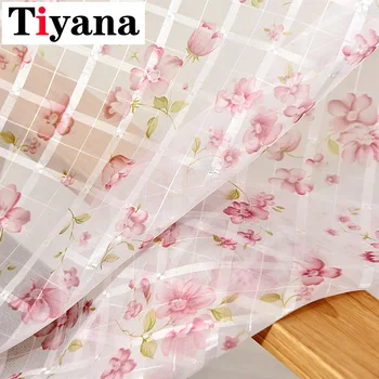 Pink Tulle for Windows Sheer Curtains for Kitchen Living room Bedroom Flower Print Voile Curtains Drapery Door JK094X
Pink Tulle for Windows Sheer Curtains for Kitchen Living room Bedroom Flower Print Voile Curtains Drapery Door JK094X