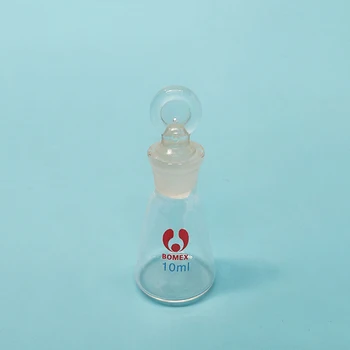 Conical flask with standard ground-in glass stopper,Capacity 10ml,Erlenmeyer flask with standard ground mouth
Conical flask with standard ground-in glass stopper,Capacity 10ml,Erlenmeyer flask with standard ground mouth
